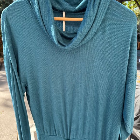 Free People Sundown Cowl Neck Ruched Mini Dress Size Small - Picture 6 of 16